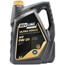 Моторное масло REVLINE ULTRA FORCE HY C5 0W-20, 4л / RUFHYC50204