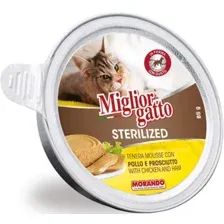 Консервированный корм для кошек MigliorGatto Sterilized Chicken and Ham 85 г