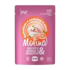 Molina Пауч для кошек (Цыпленок и кальмар в желе) 70 г