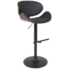 Стул барный AksHome Rocker (экокожа, черный/черный)