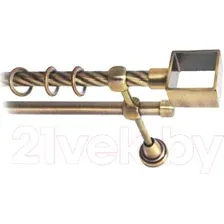 Карниз для штор Lm Decor Куб 177 2р витой (антик, 4м)