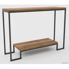 Консольный стол Hype Mebel Голд 100x35 (черный/дуб галифакс олово)