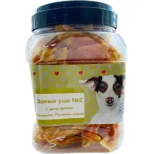 Лакомство для собак O'dog Заячьи уши №2 с филе кролика (500г)