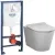 Унитаз подвесной AM.PM Sunny Flashclean C85C1701SC + GROHE Rapid SL 39504000