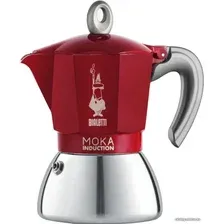Гейзерная турка Bialetti Moka Induction (4 порции, красный)