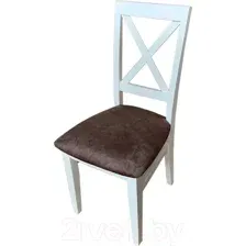 Стул Ельская мебельная фабрика Кристофер МДК-63 / 20С 675 (эмаль белая/кашемир коричневый)