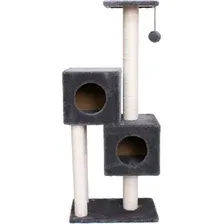 Комплекс для кошек Cat House Двойной домик 1.27 (хлопок серый)