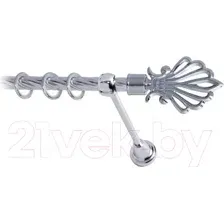 Карниз для штор Lm Decor Веер 006 1р витой (хром, 1.6м)