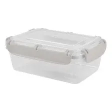 Контейнер герметичный для продуктов БЕРГЕН с защелками 1,4л пепельный жемчуг
