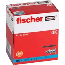 Дюбель для гипсокартона Fischer GK 52389 (100 шт)