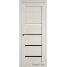 Межкомнатная дверь Atum Pro Х27 60x200 (stone oak, стекло black gloss)