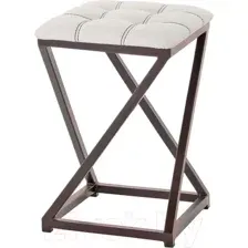 Табурет AMC Comfort 8К2.12 (кожзам белый/коричневый)