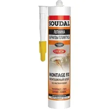 Клей монтажный Soudal Montage Fix ЛЕПНИНА КАРНИЗЫ белый 280 мл