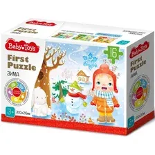 Мозаика/пазл Baby Toys First Puzzle Времена года. Зима 04158