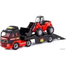 Набор Полесье Автомобиль-трейлер+трактор-погрузчик Mammoet Volvo 204-02 56825