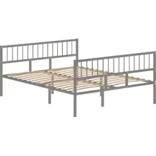 Кровать Домаклево Металика В3+В3 140x200 (серый)