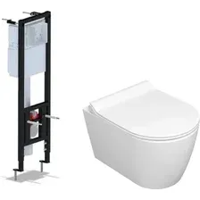 Унитаз подвесной Керамин Трент R МЛ Slim + Ани Пласт WC1010