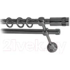 Карниз для штор Lm Decor Имидж 116 2р витой (антрацит, 2.8м)