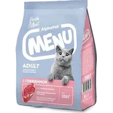 Сухой корм для кошек AlphaPet Menu Cat Adult Говядина 1.5 кг