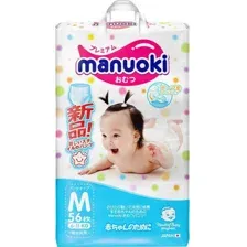 Подгузники-трусики детские Manuoki JPM001, размер M, 6-11 кг, 56 шт