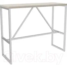 Барный стол Hype Mebel Дельта 120x40x110 (белый/древесина белая)