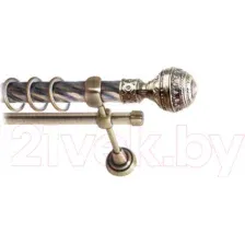 Карниз для штор Lm Decor Ампир 161 2р витой 25/16мм (антик, 1.6м)