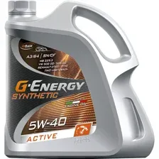 Масло моторное G-Energy Synthetic Active, 5W-40, 253142411, 5 л