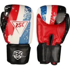 Перчатки для бокса RSC Sport Hit PU SB-01-146 (14 oz, белый/красный/синий)