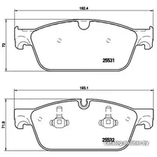 Тормозные колодки Brembo P50102