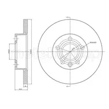 Тормозной диск METELLI 23-0484 полный , передняя ось