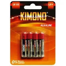 Батарейка Kimono Alkaline LR03 BL4 ААА (Micro) 1,5В 4шт