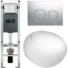 Унитаз подвесной WeltWasser Amberg 350 ST + Jeckenbach 004 GL-WT + Amberg RD-CR
