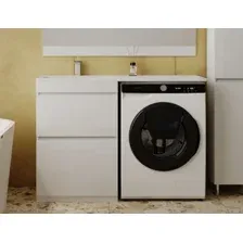 Symbolite Тумба с умывальником Даллас 120 Люкс Plus 3 ящика + Даллас 120x48 (левый, белый)