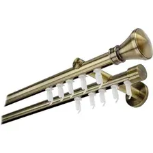 Карниз для штор Lm Decor Люксор 19/19мм 2р (антик, 3.0м)