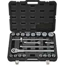 Набор трещотка с головками Berger BG021-34 (21 предмет)
