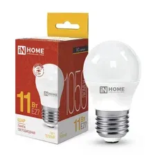 Светодиодная лампочка In Home LED-Шар-VC 11 Вт 230В Е27 3000К 1050 Лм