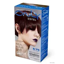Гель-краска для волос "Estel Only" тон: 5/76, светлый шатен коричнево-фиолетовый