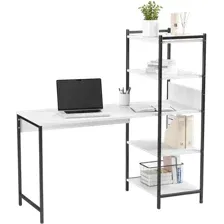 Стол-стеллаж Soma Jack 135x55 (белый/черный)