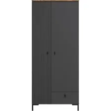 Шкаф распашной Black Red White San Gimignano SZF2D1S (антрацитовый/дуб нокс)