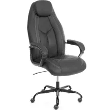 Офисное кресло TetChair Boss metalBL кожзам (черный, 36-6)