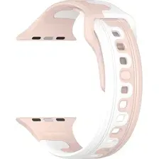 Ремешок для умных часов Bingo Double Colors для Apple Watch 38/40/41мм (розовый/белый)