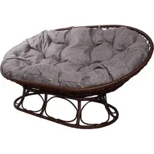 Диван садовый M-Group Мамасан Home / 12880209 (коричневый ротанг/пепел подушка)