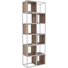 Стеллаж Hype Mebel Грос-2 70x175 (белый/дуб галифакс олово)