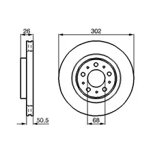 Тормозной диск BOSCH 0 986 478 454 вентилируемый , передняя ось