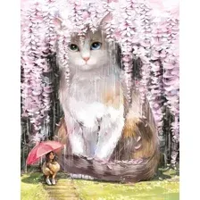 Алмазная мозаика  Феникс+ Кот в сакуре 68653