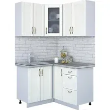 Готовая кухня Интерлиния Мила Крафт 1.2x1.3 (дуб полярный)