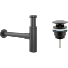 Сифон Wellsee Drainage System 182120003 (сифон, донный клапан, матовый черный)