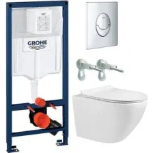 Унитаз подвесной Grado GD-W203T + GROHE Rapid SL 38721001 (с кнопкой смыва)