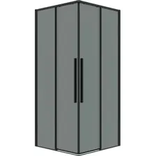 Душевой уголок Grossman Galaxy 90x90x195 300.K33.01.9090.21.10 (черный матовый/тонированное стекло)