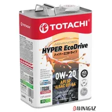 Масло моторное синтетическое - TOTACHI HYPER Ecodrive 0W20, 4л